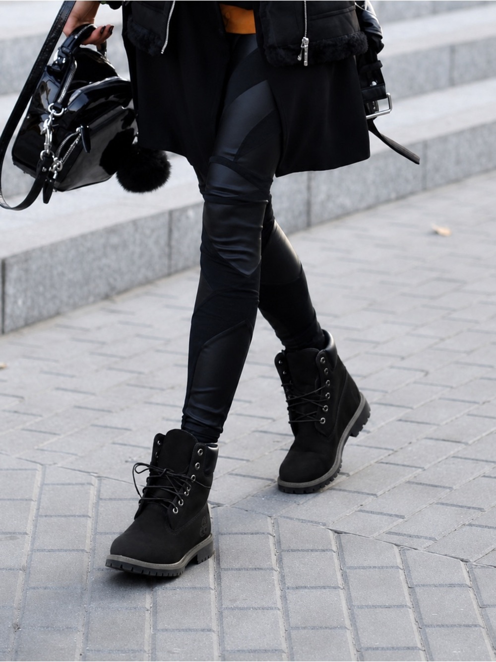Timberland | Black Nubuck Waterproof Lace-Up Ankle Boots A3898 Size 8.5 Y2K